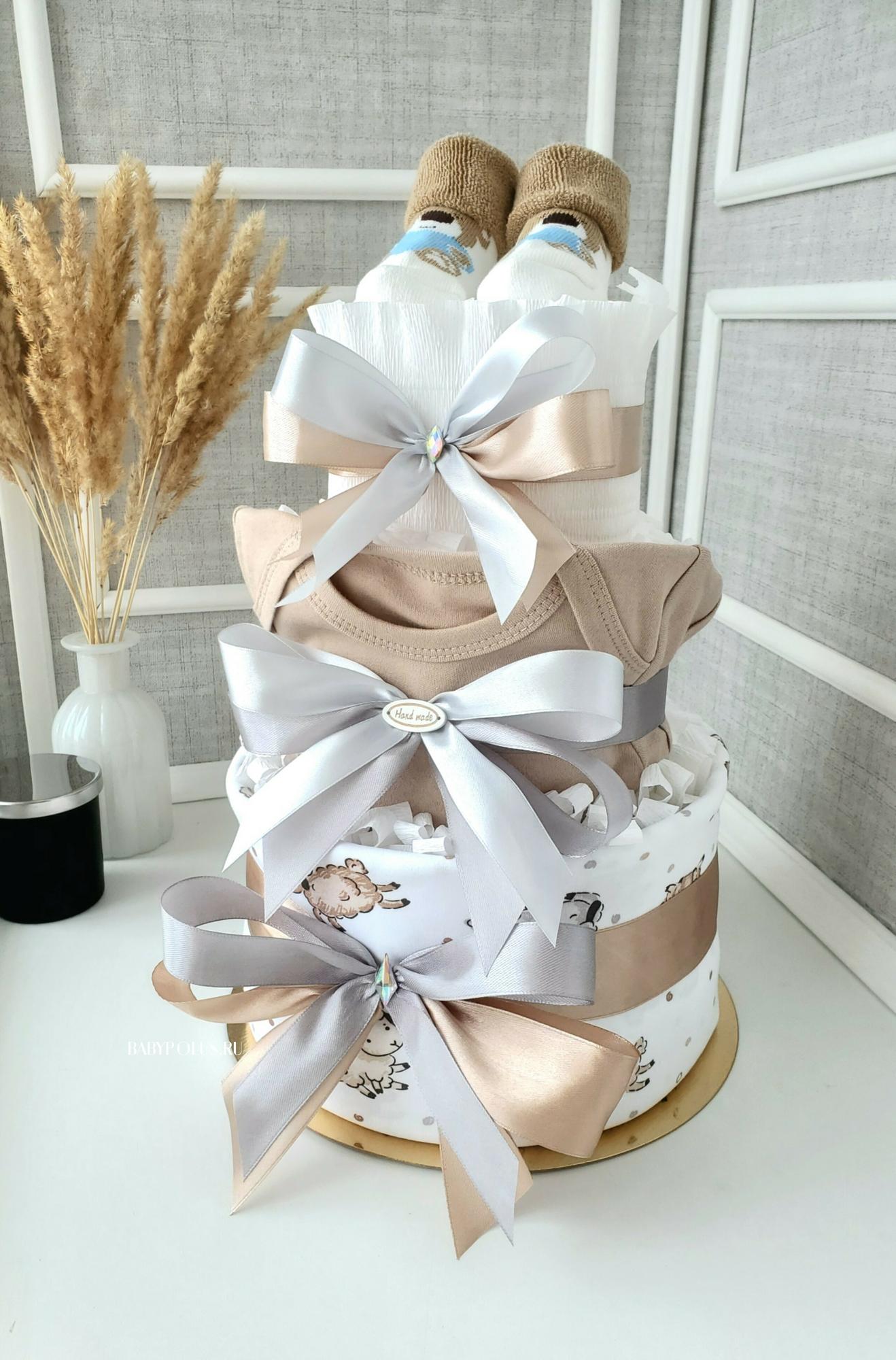 Торт из памперсов "Овечки"