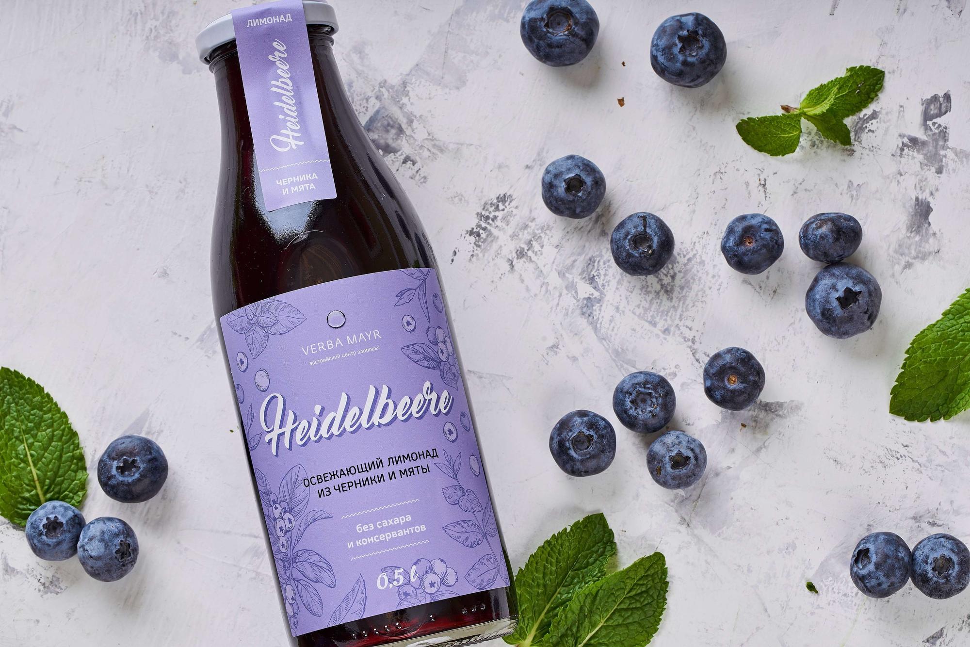 Напиток  из черники и мяты