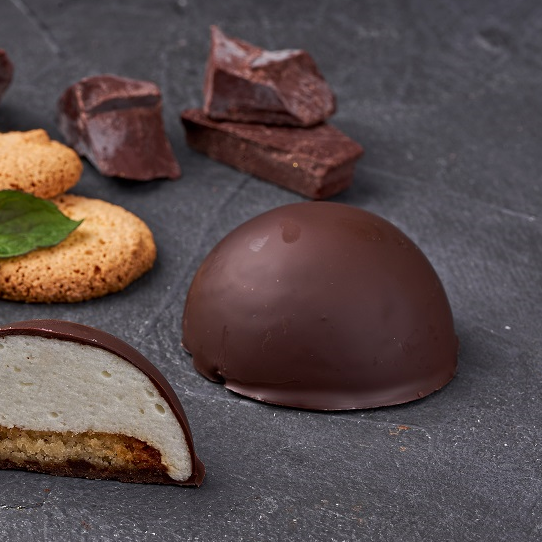 Десерт "Птичье Молоко" из аквафабы в глазури из шоколада 4 шт по 40г