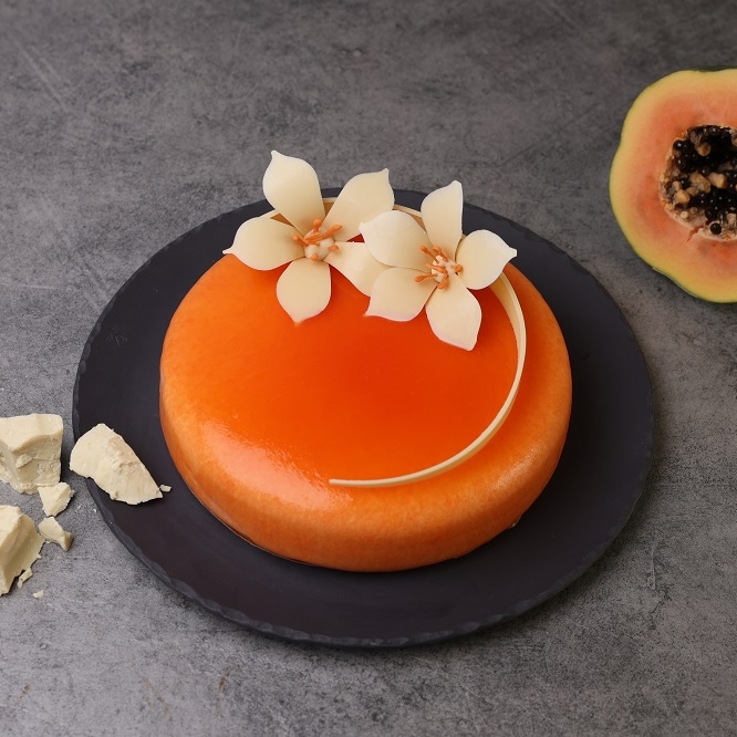 Чизкейк Папайя из домашнего шевра, 1100 г.