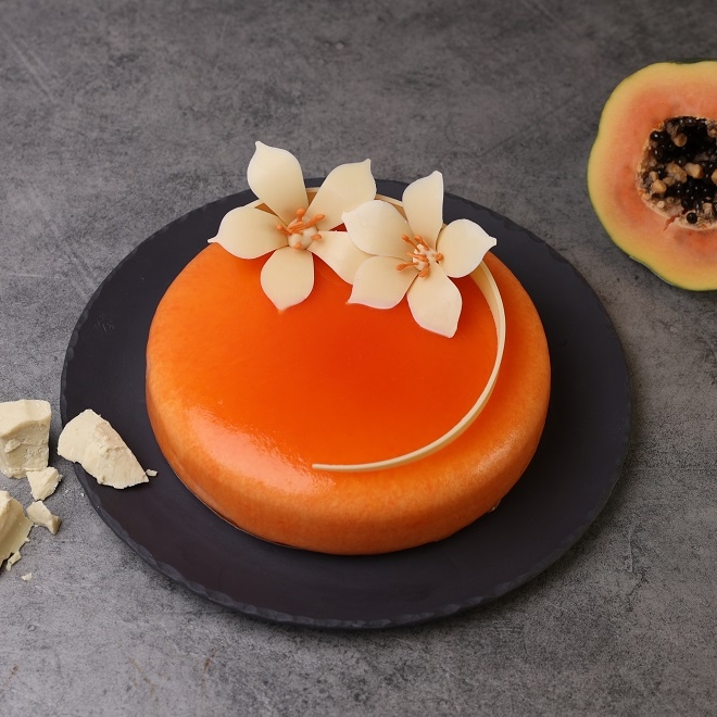 Чизкейк Папайя из домашнего шевра, 1100 г.