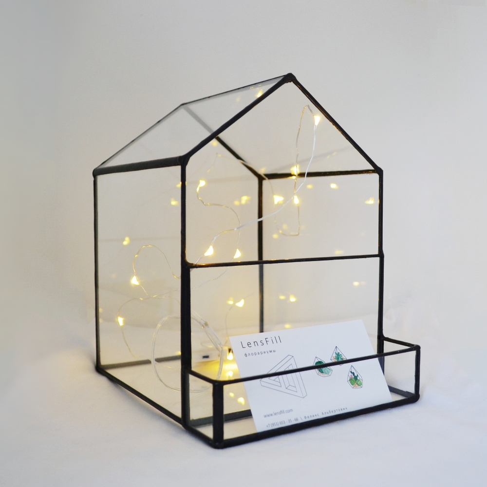 Купить набор стекл для флорариума Дом-Визитница от производителя LensFill