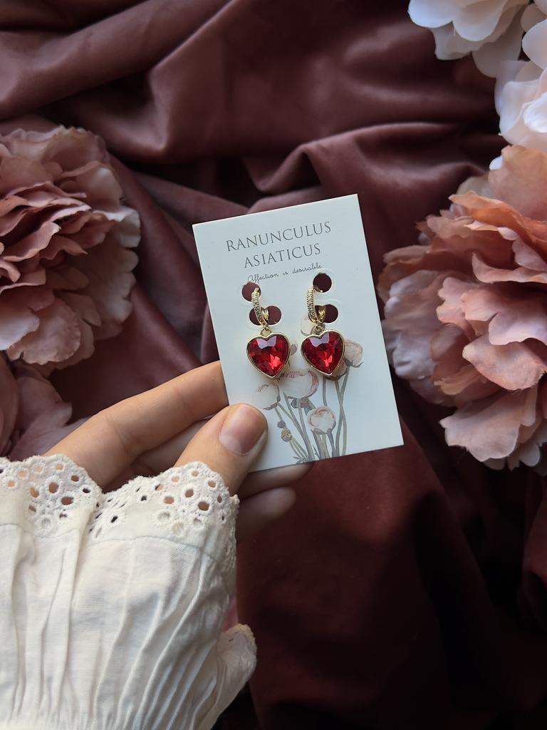 Серьги "LOVE ADDICTION" red