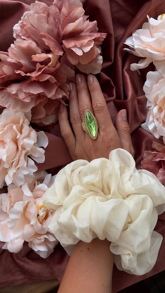 Кольцо "ISKRA" green