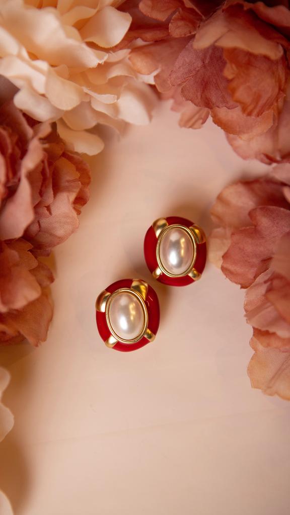 Серьги "OLD MONEY" red