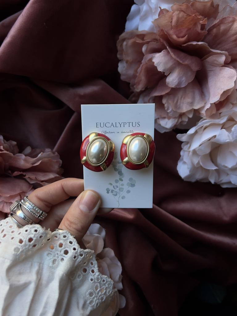 Серьги "OLD MONEY" red