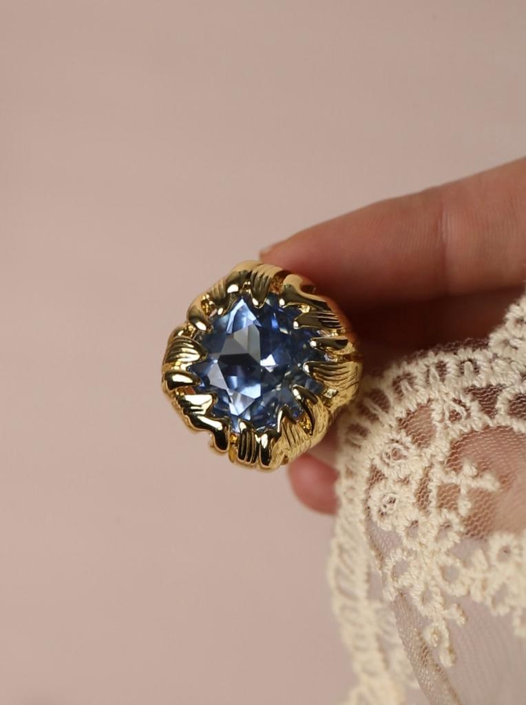 Кольцо "BELIEVE" blue