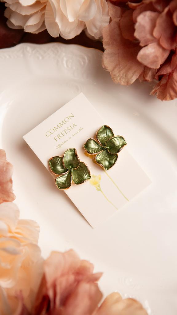 Серьги "MIA" green