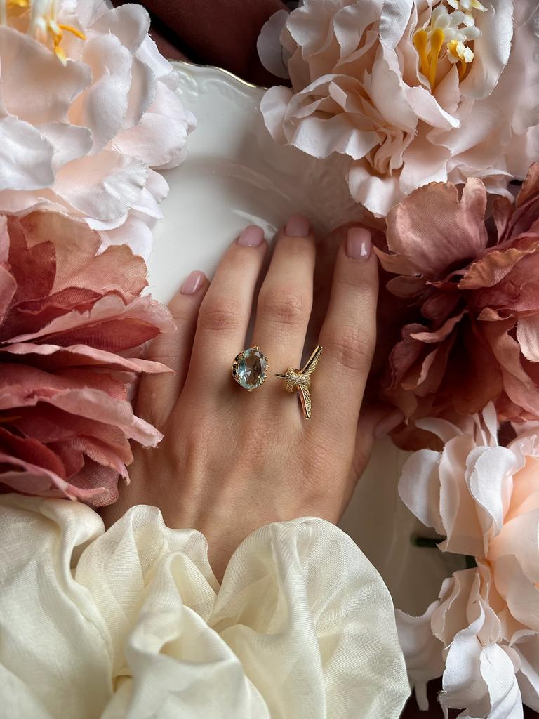 Кольцо "KOLIBRI" light blue