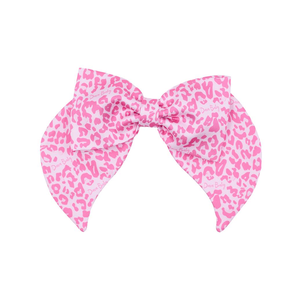 Бант на заколке Lovely/Leopard Pink