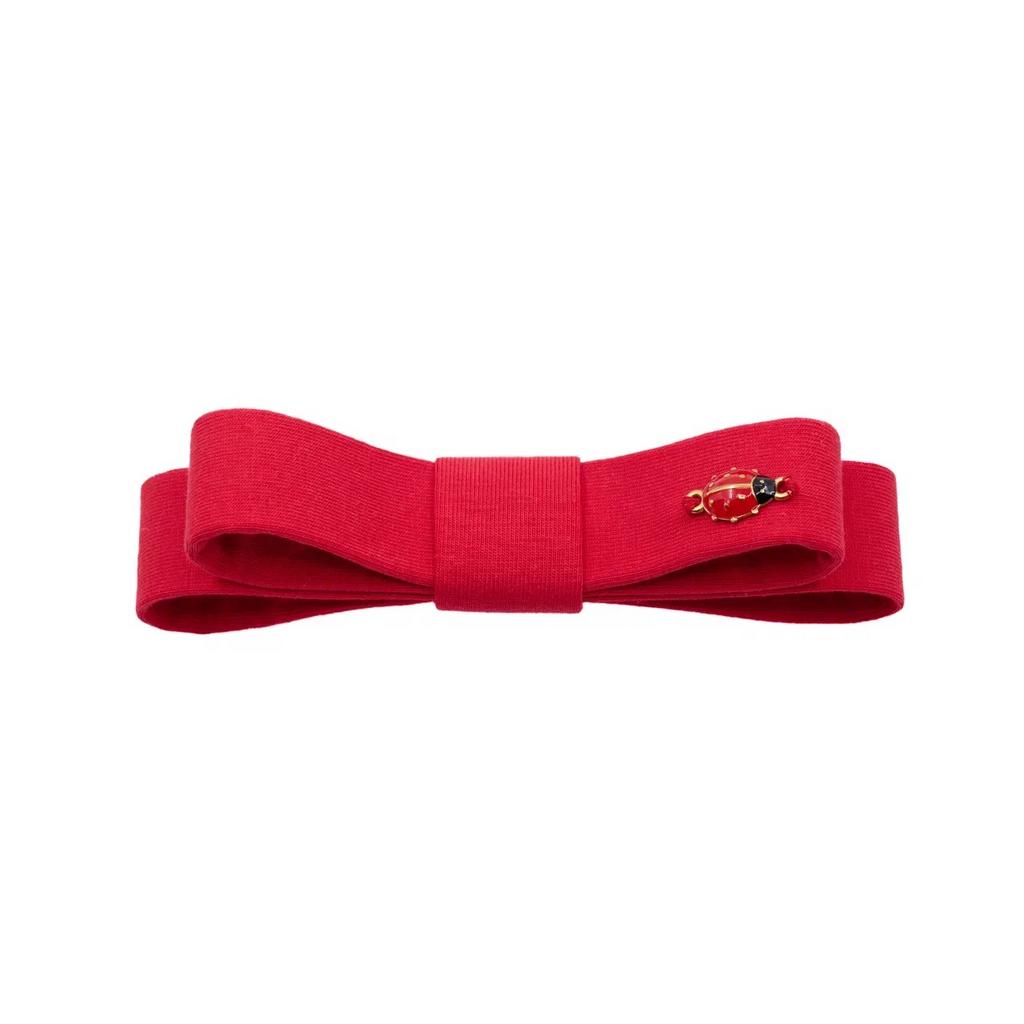 Бант на заколке "Premium ladybag" цвет: красный