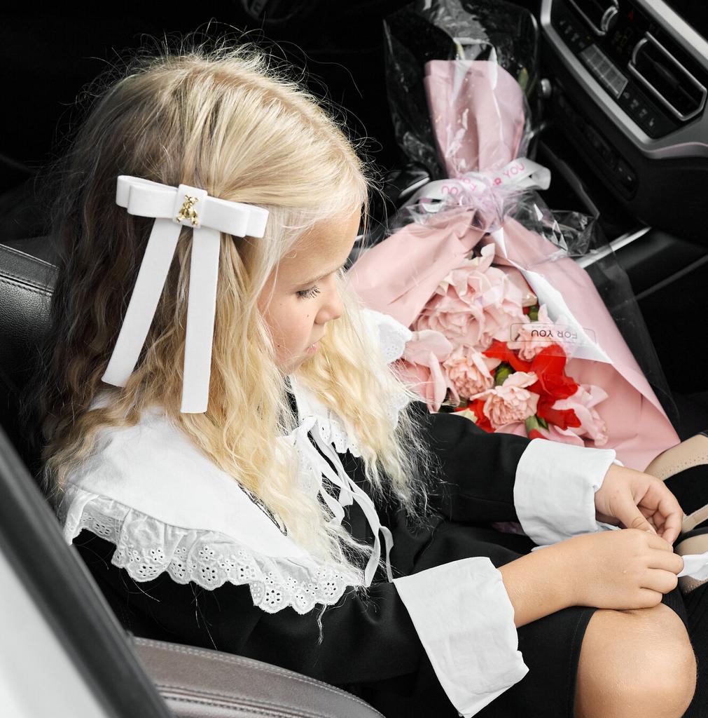 Бант на заколке "Bonny mini" цвет: айвори