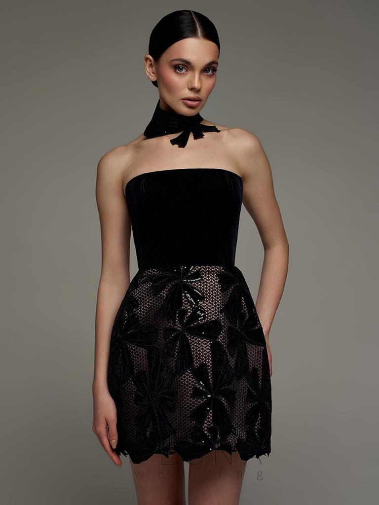 Вечернее платье Жаклин Бархат Блэк