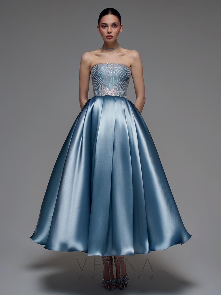 Вечернее платье Миссури Миди Дарк Блю