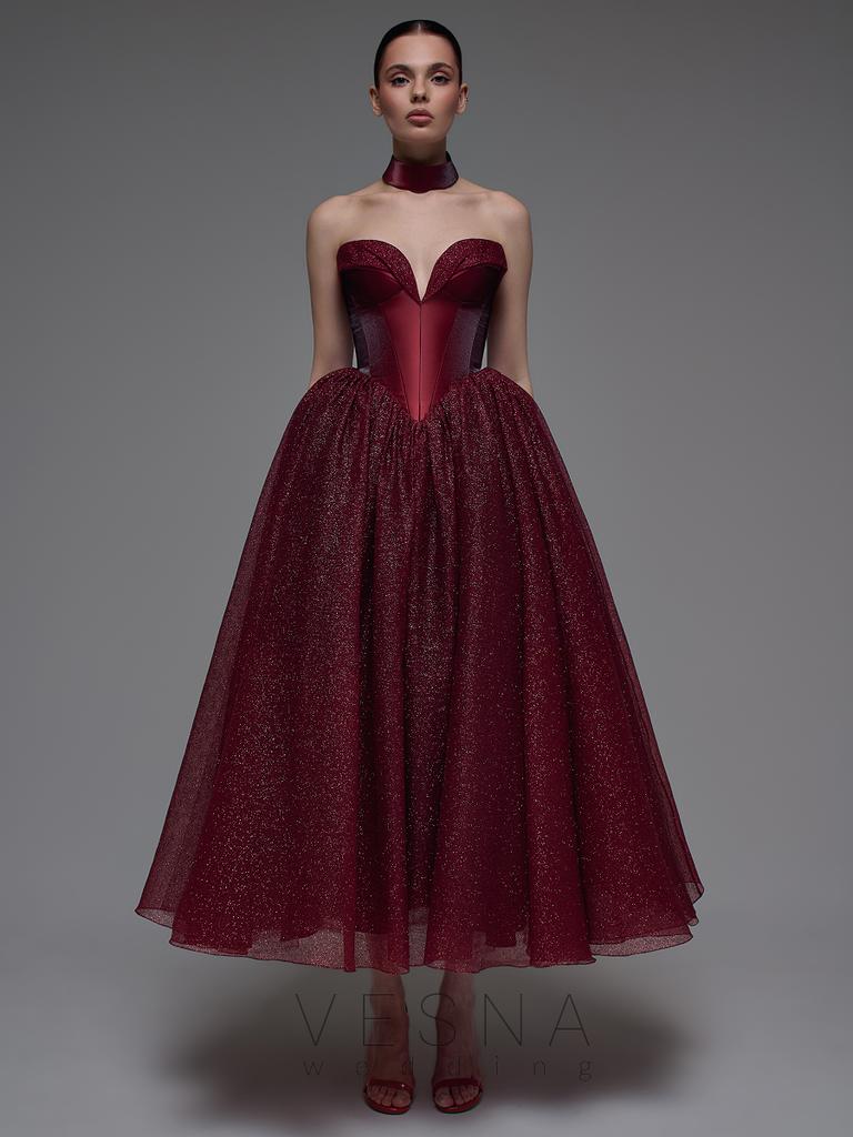 Вечернее платье Анабель Бургунди