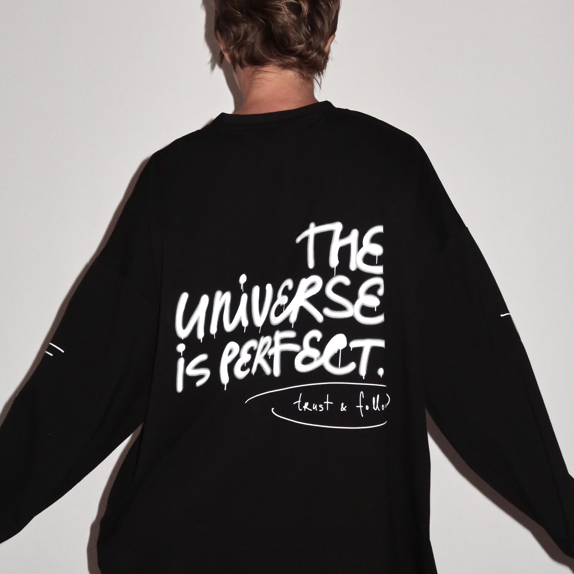 лонгслив THE UNIVERSE IS PERFECT // trust & follow