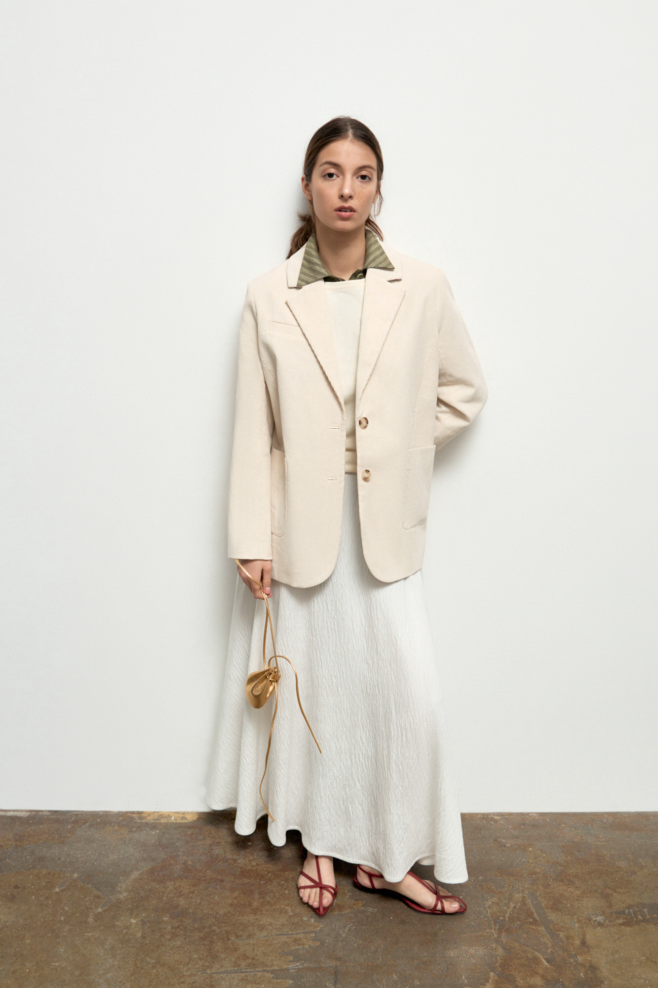 Юбка полусолнце белая