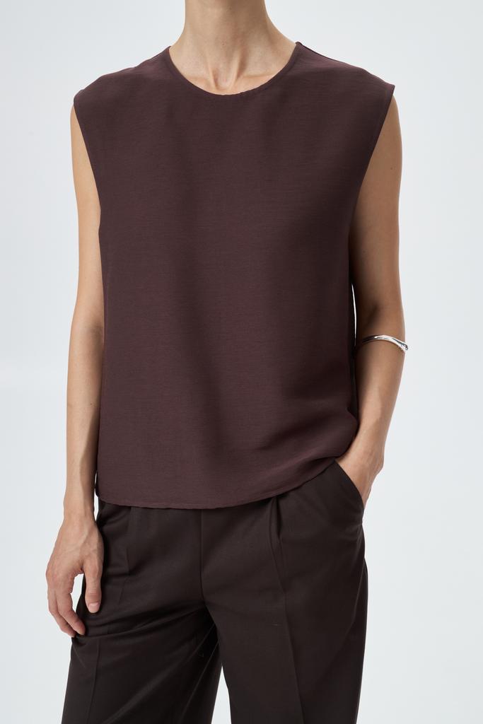 Топ без рукавов шоколадный