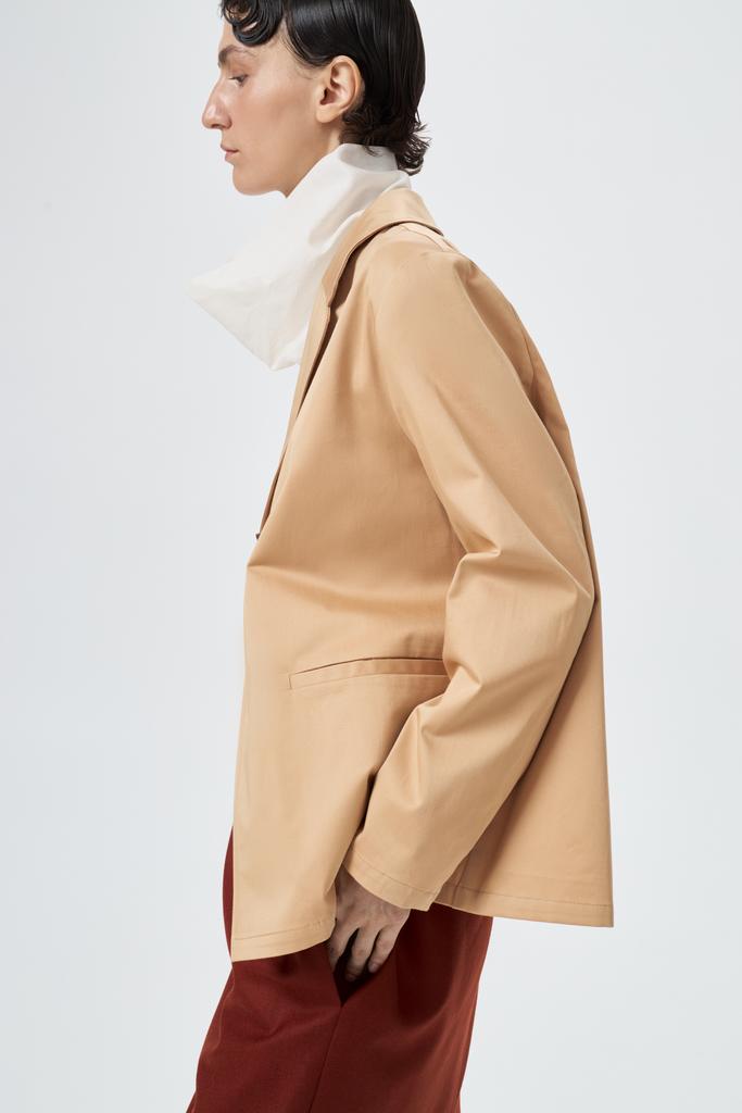 Пиджак-куртка без подклада песочный