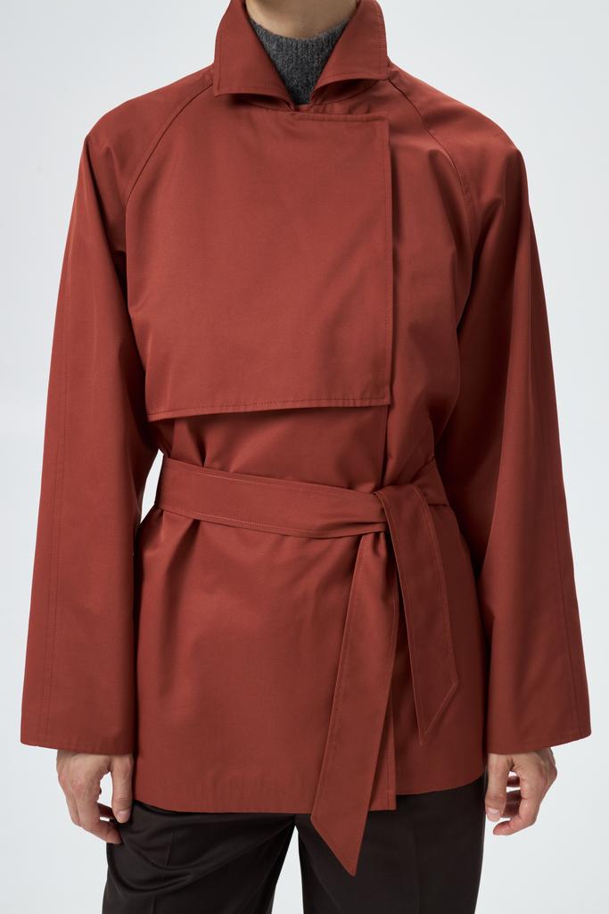 Куртка с кокеткой терракотовая