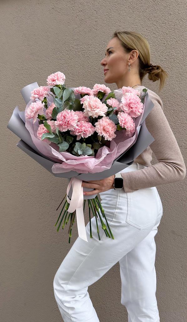 Воздушный Зефир (Букет из нежно-розовых диантусов)