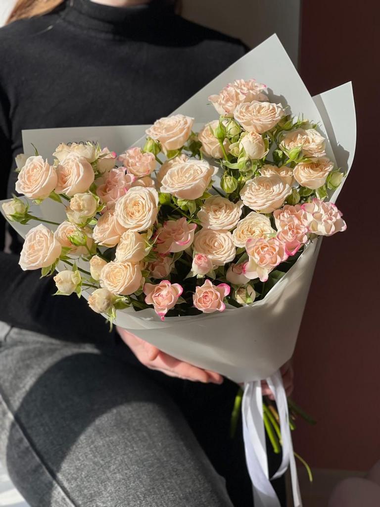 КУСТОВАЯ РОЗА (Кремовая / Персиковая)