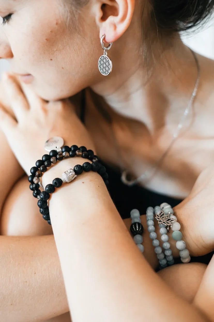 серьги цветок жизни