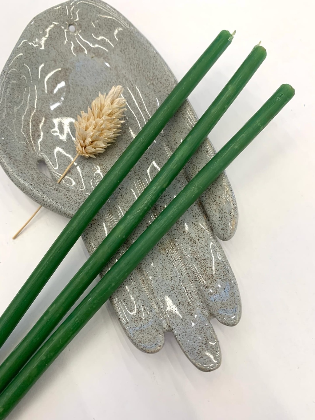 зеленые восковые свечи