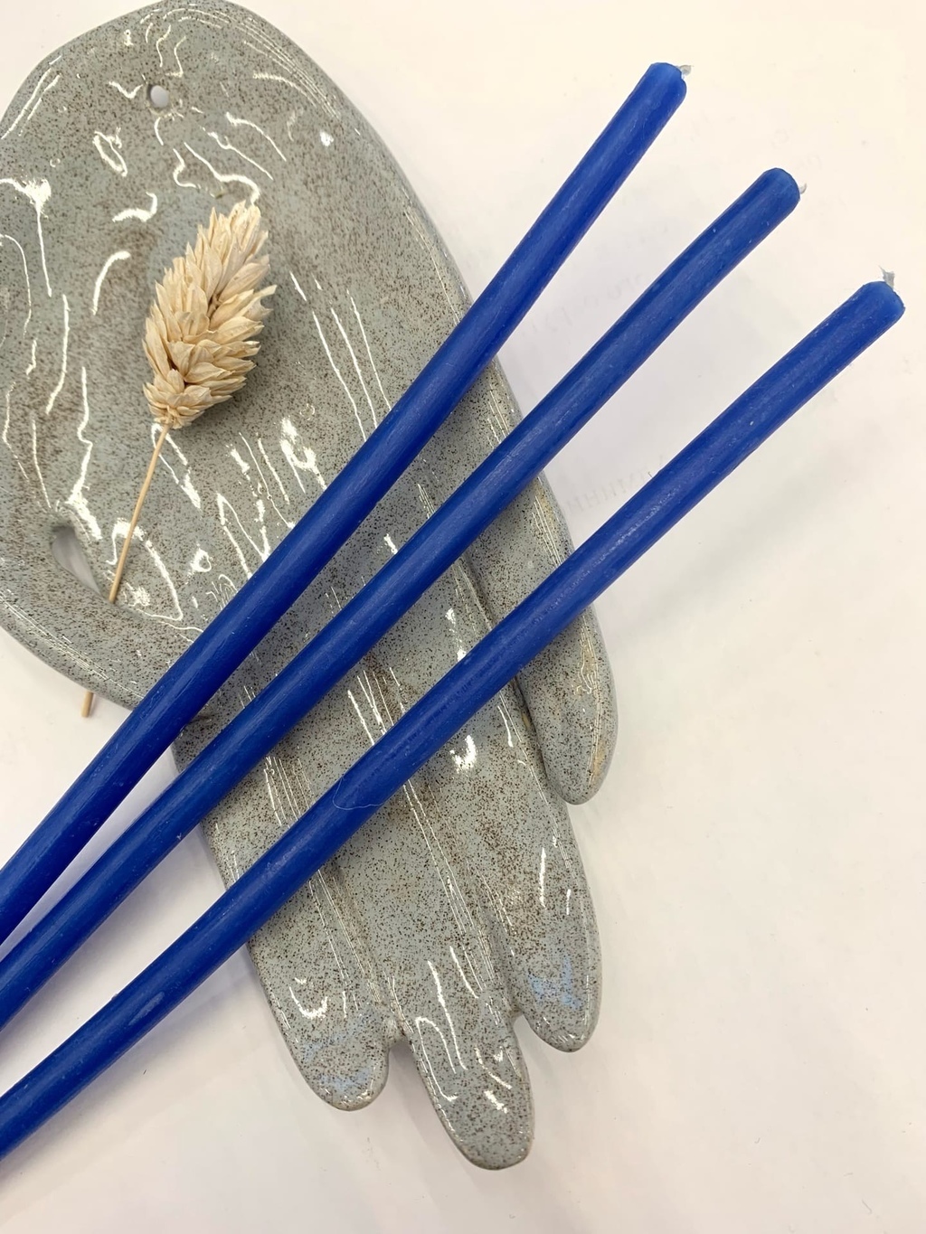 синие восковые свечи