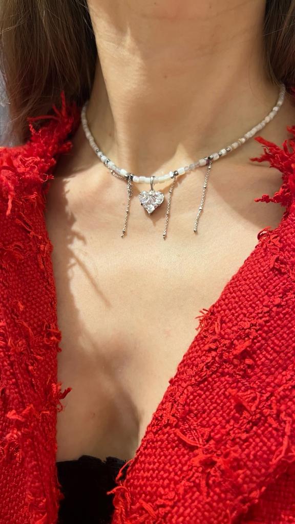 Колье Crystal heart