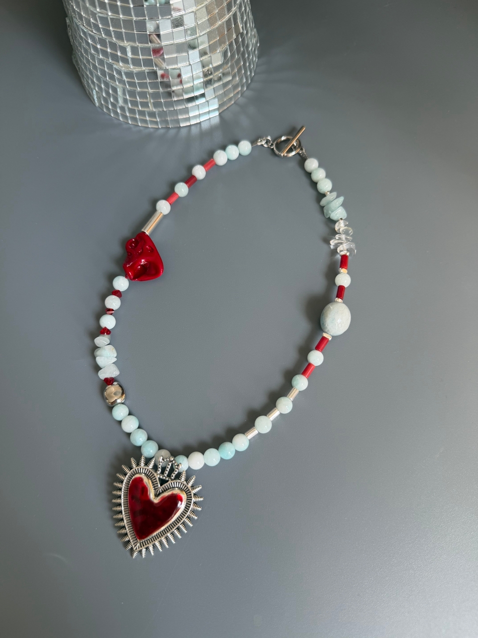 Колье Blue & Red