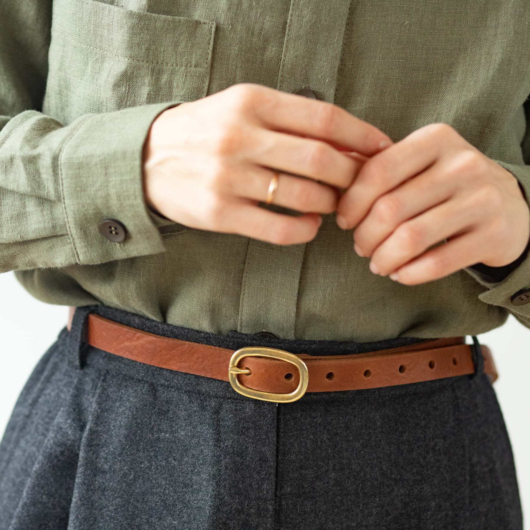 Ремень "Токио" темная карамель