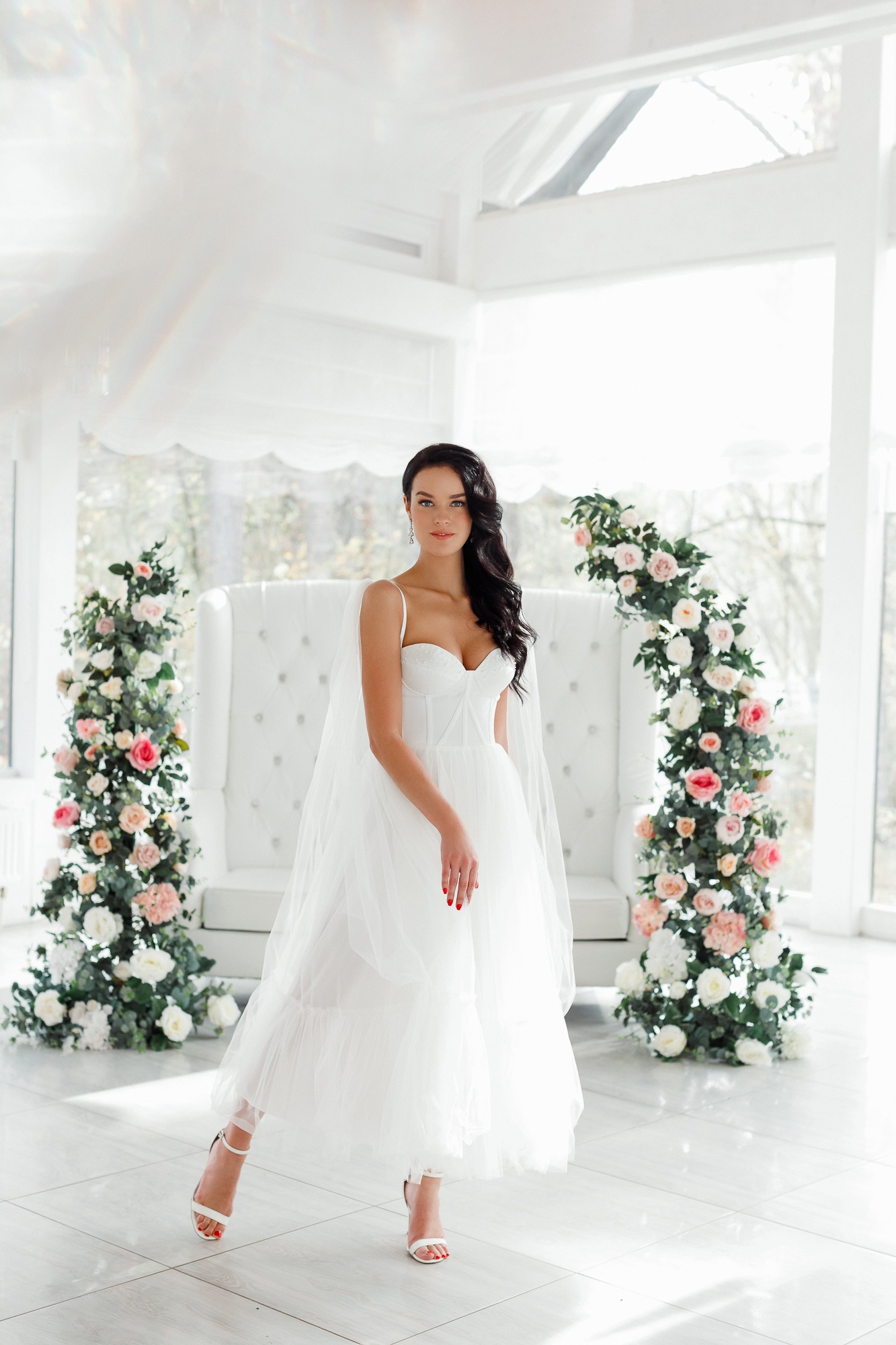 Вечернее платье "Мишель" white