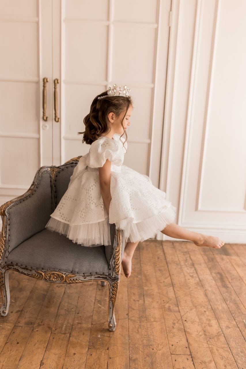 Диана жаккард белое 98-104  122-128