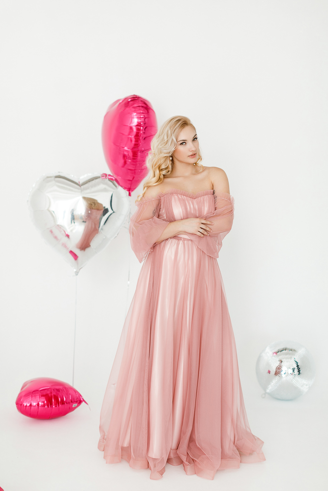 Вечернее платье "Перис" брусника