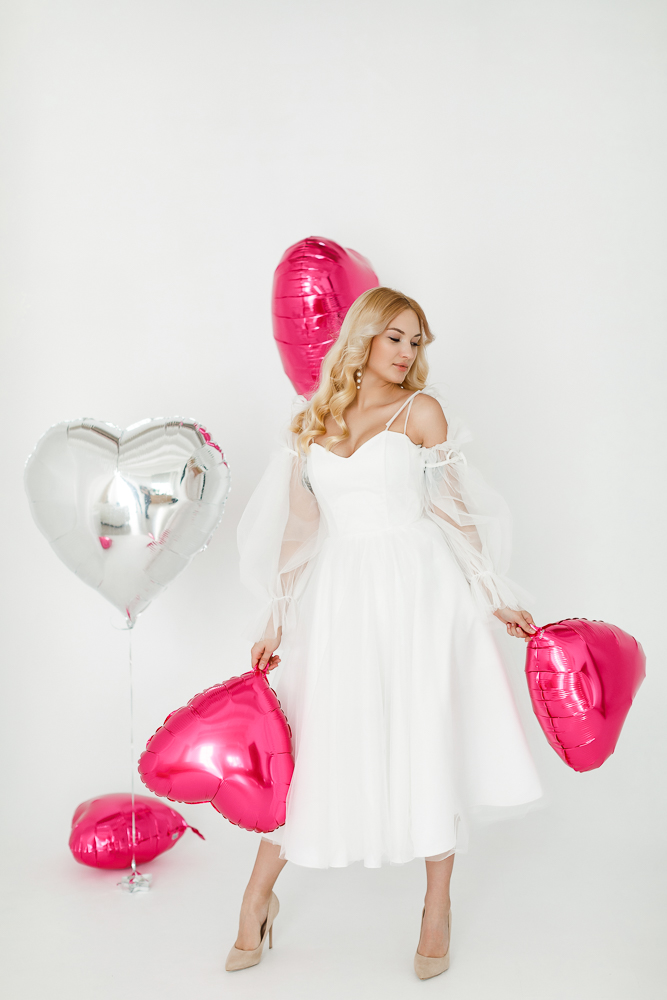 Платье миди "Анжелика" white