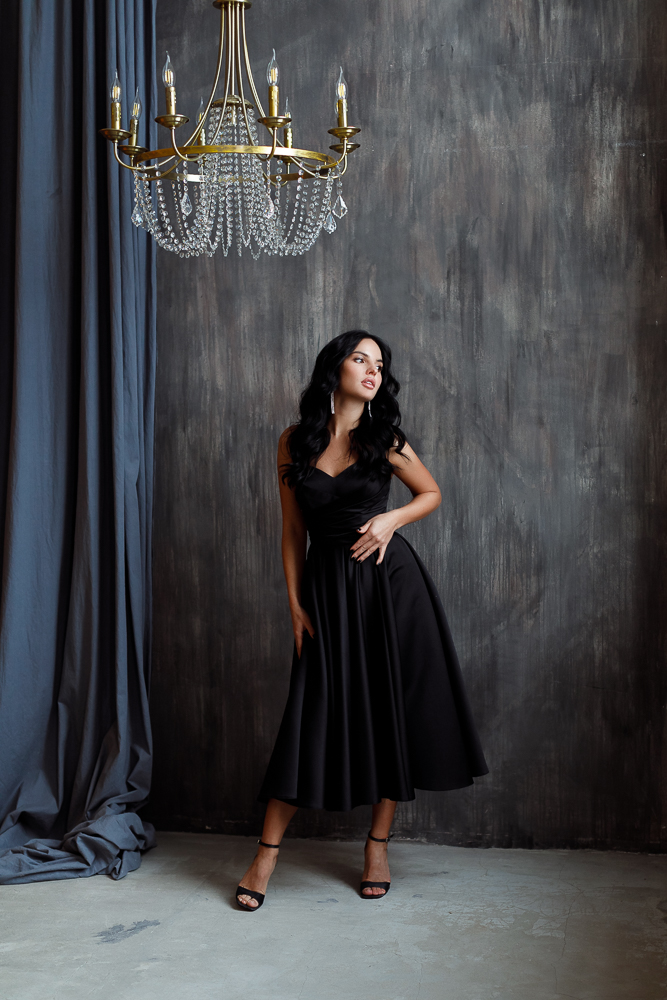 Вечернее платье "Наоми миди " black