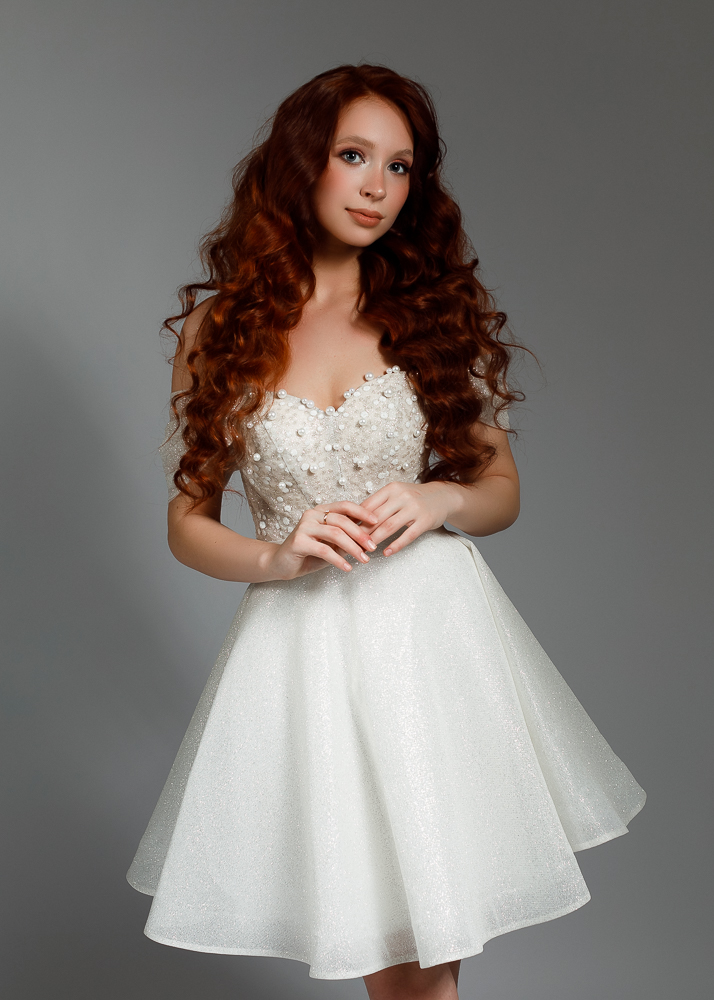 Коктейльное платье мини "Адор " white