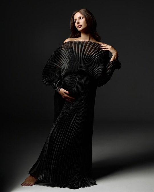 Платье "Волна" black