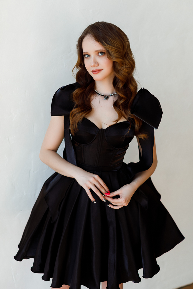 Коктейльное платье мини "Тутти" black