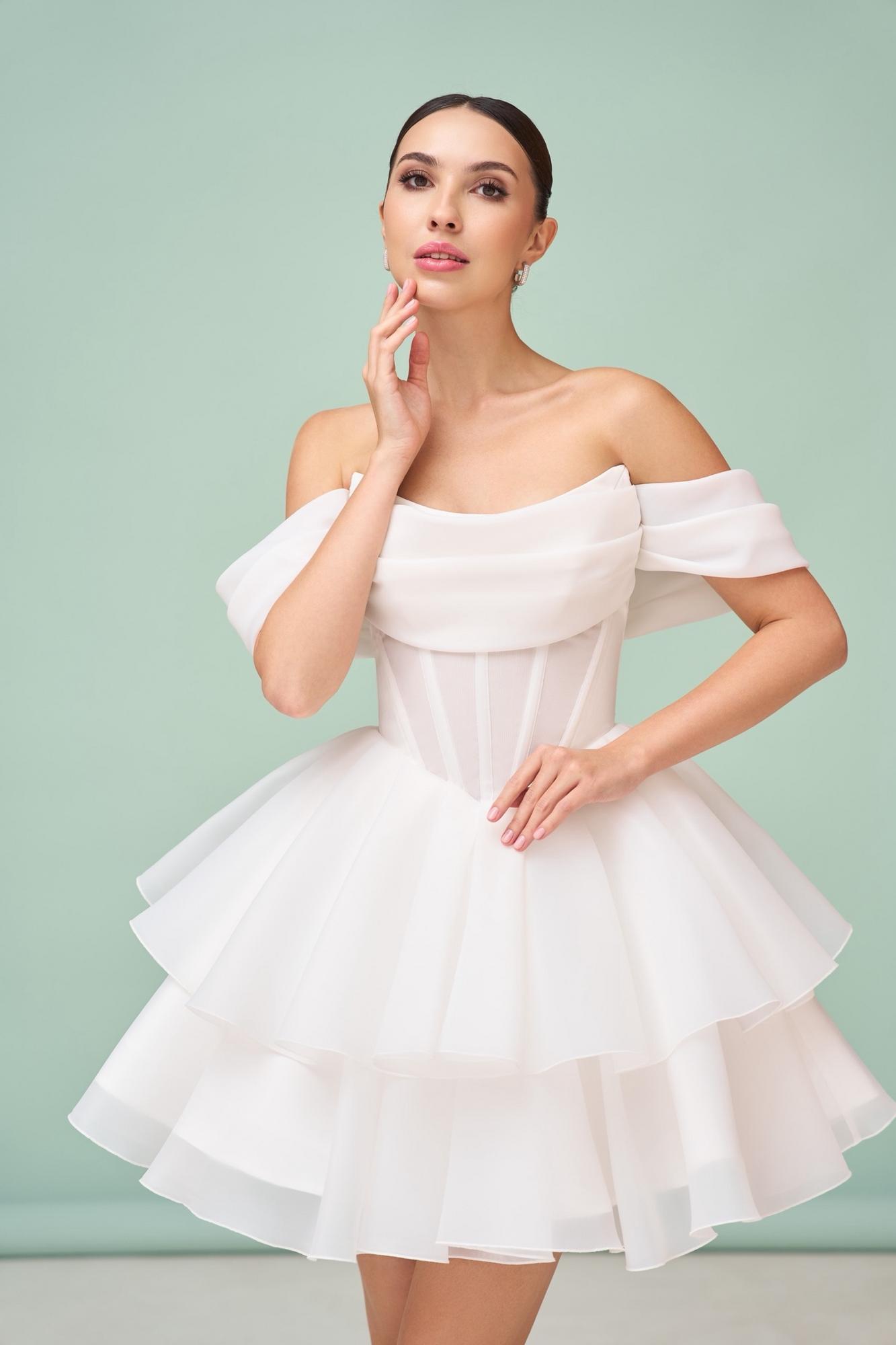 Коктейльное платье мини "Нина " white