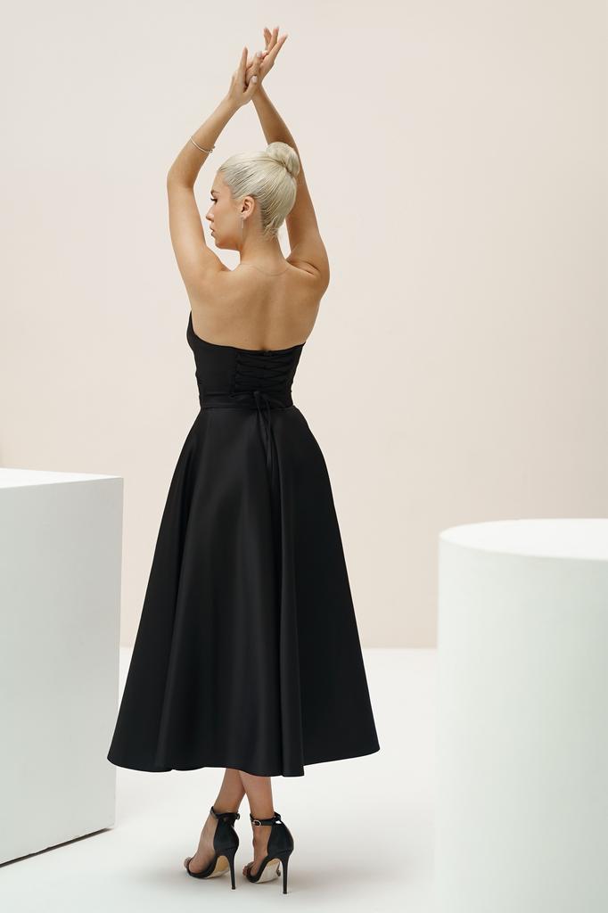 Платье из органзы миди "Аманда" black