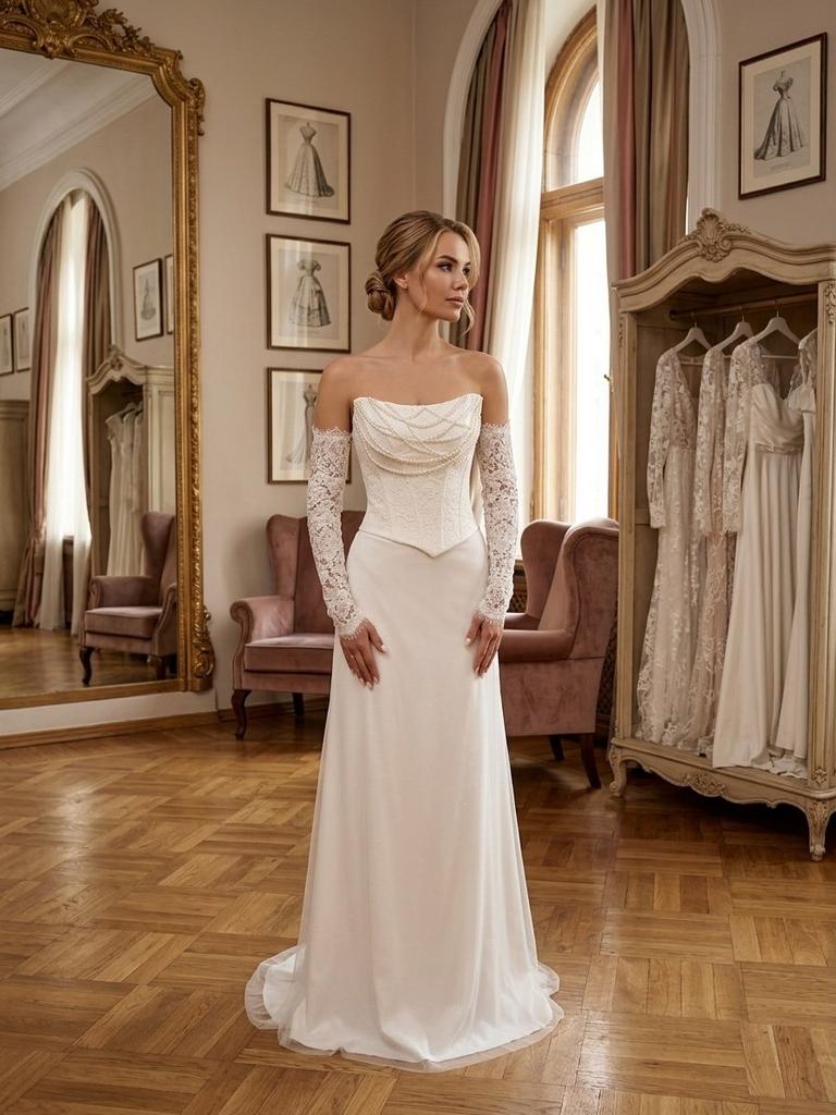 Свадебное платье "Екатерина" корсет и юбка