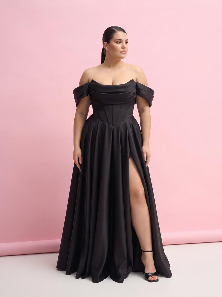 Коктейльное платье макси "Нина" black