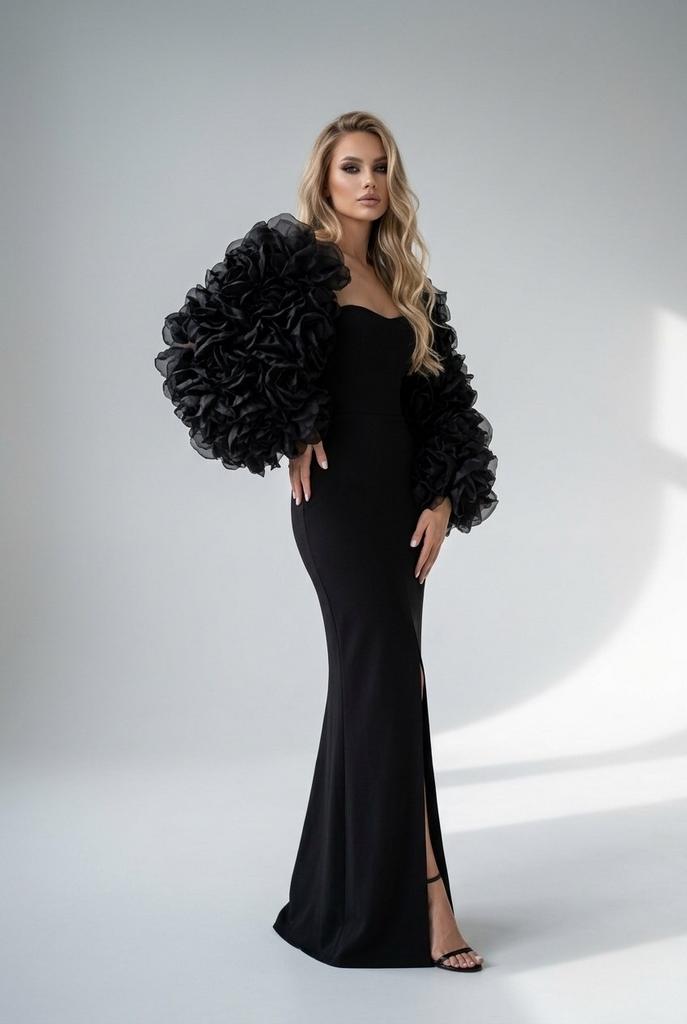 Накидка из органзы "Зефир" black