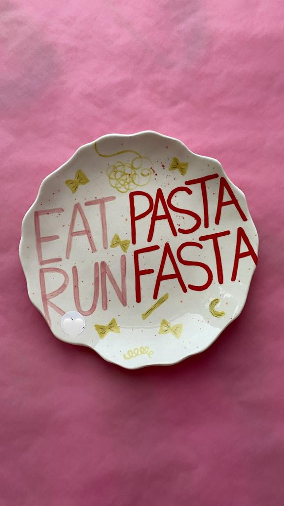 Тарелочка «EAT PASTA RUN FASTA» #2