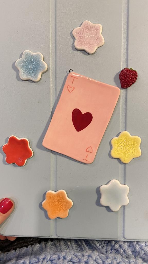 Ёлочная игрушка «Карта», розовая