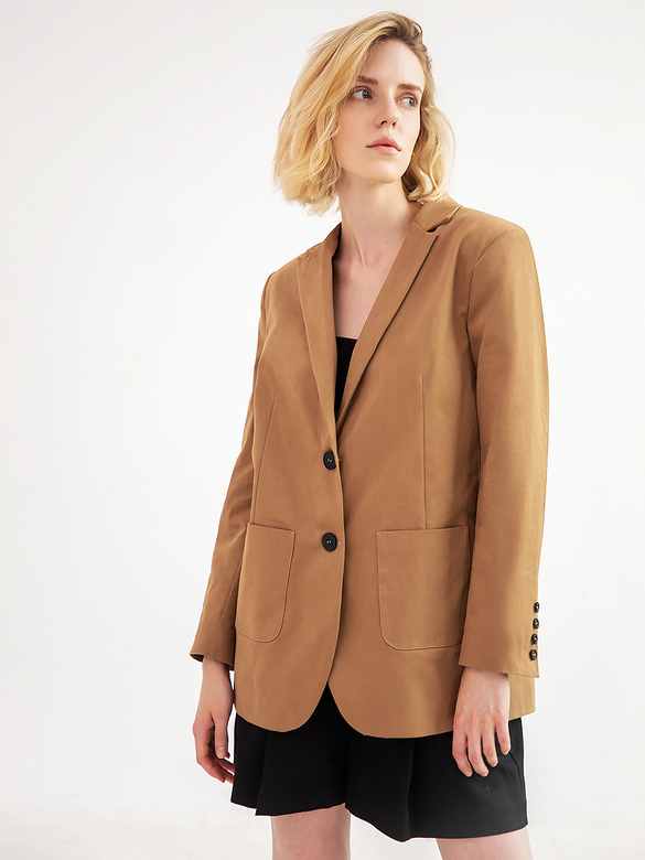 Пиджак oversize с накладными карманами