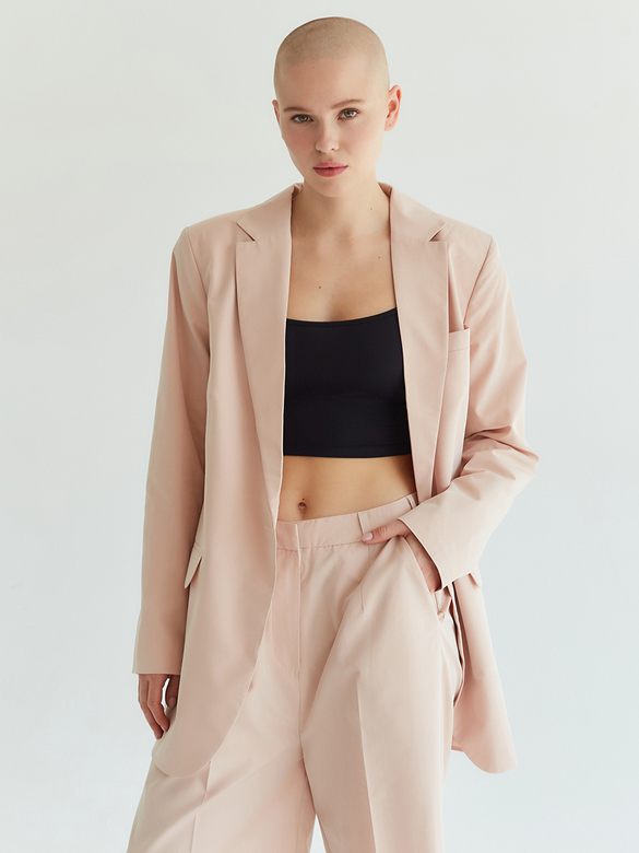 Пиджак прямого кроя из шелка