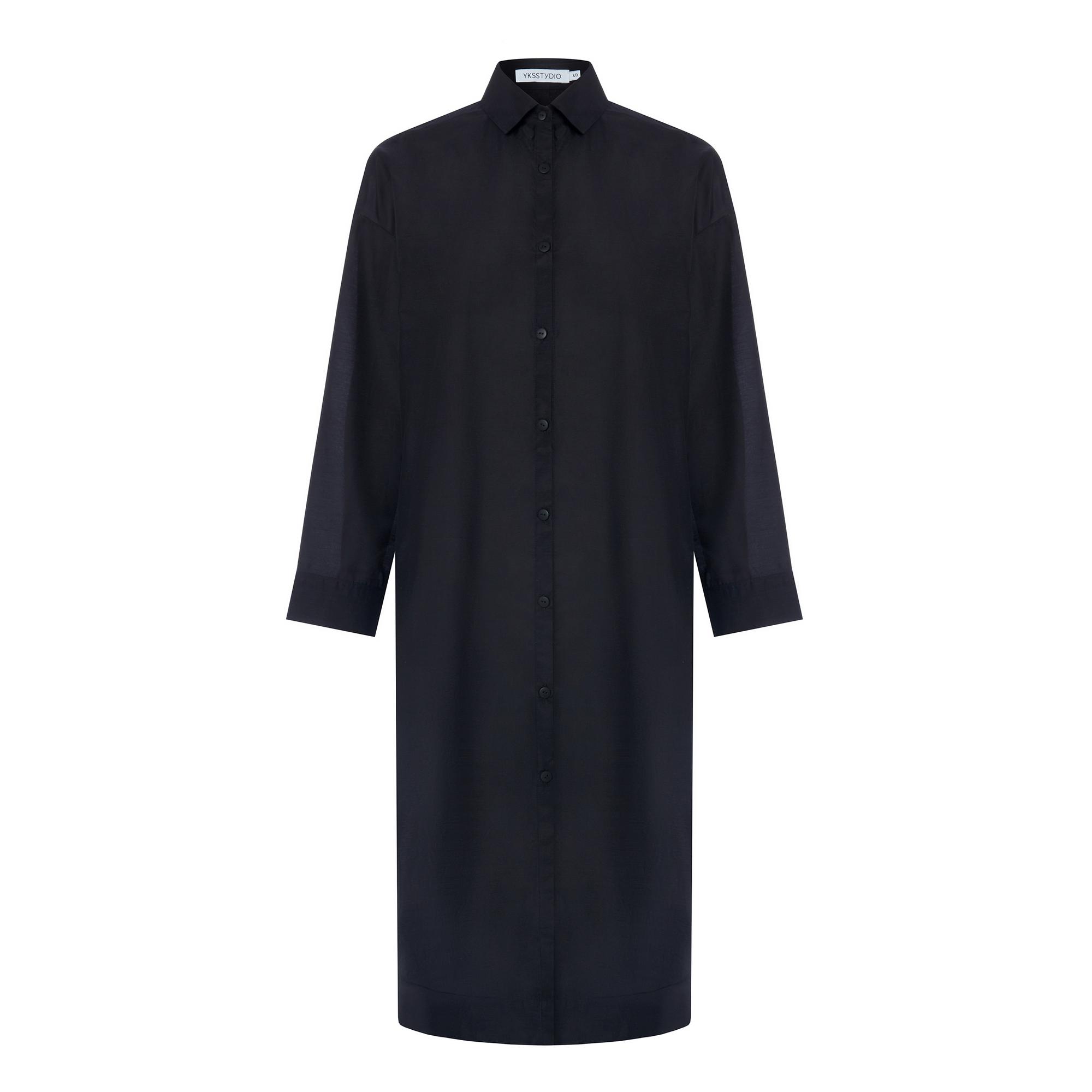 Платье-рубашка с фигурным низом